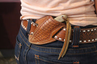 Handmade Cowboy Knife – Durable Rasp Steel Blade & Leather Belt Sheath