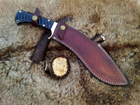 Best Kukri Knife - Handcrafted Damascus kukri Blade & Buffalo Horn Handle