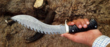 Best Kukri Knife - Handcrafted Damascus kukri Blade & Buffalo Horn Handle