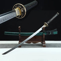 Handmade Green Katana - High Carbon Steel Sharp Samurai Sword - Custom Real Katana for Collectors - ZB Knives Store