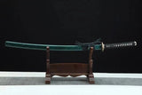 Handmade Green Katana - High Carbon Steel Sharp Samurai Sword - Custom Real Katana for Collectors - ZB Knives Store