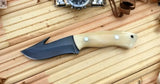 CUSTOM HANDMADE Old Timer Gut Hook Knife/ CAMEL BONE TANG WORK HANDLE - ZB Knives Store