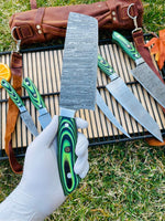 Best Camping knife Set - 6-Piece , G10 Handles With Leather Kit