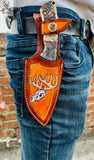 Hook Blade Knife Leather Sheath ZB Knives Store