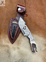 Hook Knife Damascus Steel Turkey Cut Blade  ZB Knives Store